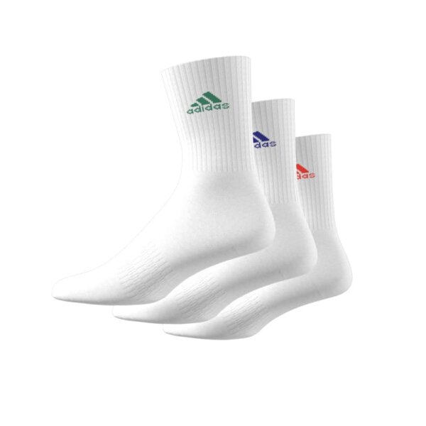 adidas Cushioned Crew Socken 3er Pack - weiß/mehrfarbig-46-48