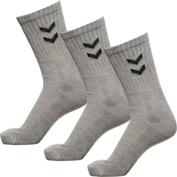 hummel 3-Pack Basic Socken - grey melange - 32-35