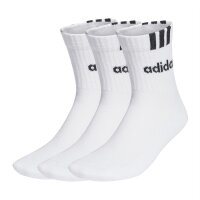 adidas 3-Streifen Linear Half-Crew Cushioned Socken 3er...