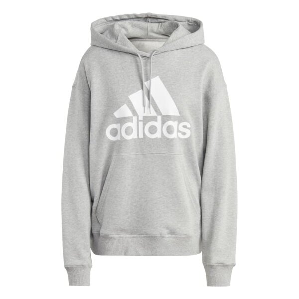 adidas Essentials Big Logo Oversized French Terry Hoodie Damen - grau/weiß -XS