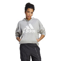adidas Essentials Big Logo Oversized French Terry Hoodie Damen - grau/weiß -XS