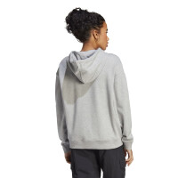 adidas Essentials Big Logo Oversized French Terry Hoodie Damen - grau/weiß -XS