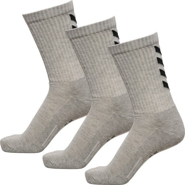 hummel Fundamental 3-Pack Socken - grey melange - 41-45