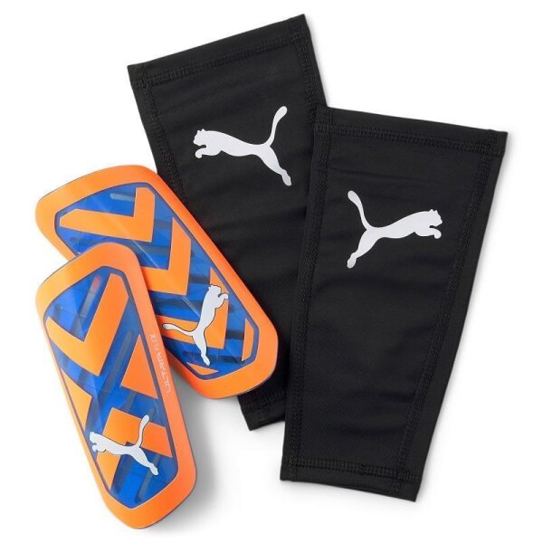 Puma Ultra Flex Sleeve Schienbeinschoner - orange/blau/schwarz L
