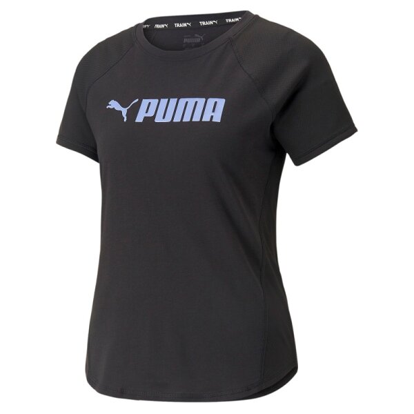 Puma Fit Logo T-Shirt Damen - schwarz/lila-M