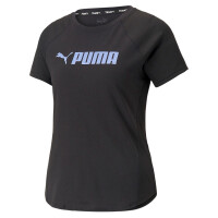 Puma Fit Logo T-Shirt Damen - schwarz/lila-M