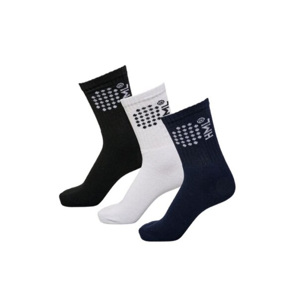 hummel Hmlcourt 3-Pack Socken - black/marine/white - 41-45