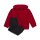 adidas Fleece Jogginganzug Baby - rot/schwarz -74