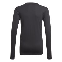 adidas Team Base Shirt Longsleeve Kinder - schwarz