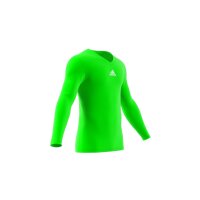 adidas Team Base Shirt Longsleeve Herren - neongrün