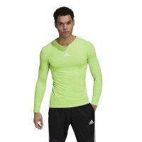 adidas Team Base Shirt Longsleeve Herren - neongrün