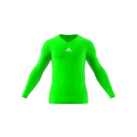 adidas Team Base Shirt Longsleeve Herren - neongrün