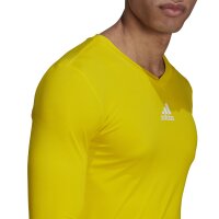 adidas Team Base Shirt Longsleeve Herren - gelb