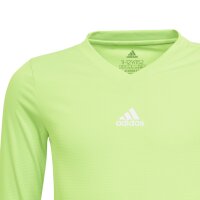 adidas Team Base Shirt Longsleeve Kinder - neongrün