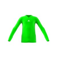 adidas Team Base Shirt Longsleeve Kinder - neongrün