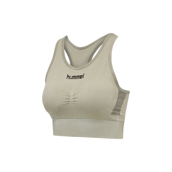 hummel First Seamless Sport BH Damen - khaki