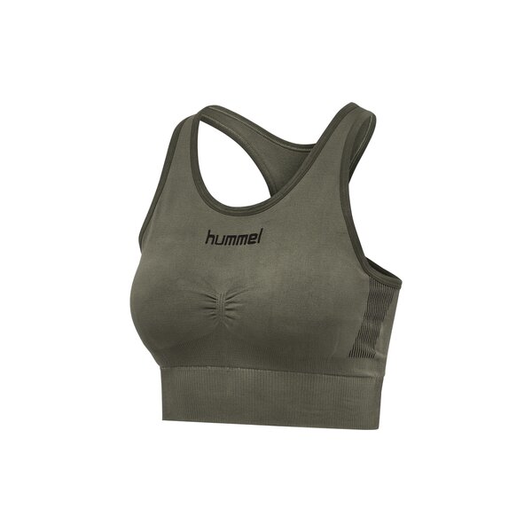 hummel First Seamless Sport BH Damen - dunkelgrün