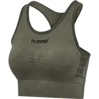 hummel First Seamless Sport BH Damen - dunkelgrün