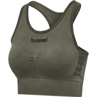 hummel First Seamless Sport BH Damen - dunkelgrün