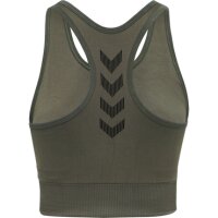 hummel First Seamless Sport BH Damen - dunkelgrün