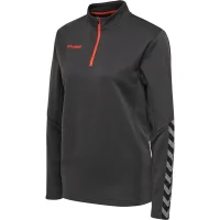 hummel Hmlauthentic Half Zip Sweatshirt Wo - Damen - asphalt