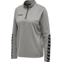 hummel Hmlauthentic Half Zip Sweatshirt Wo - Damen - grey...