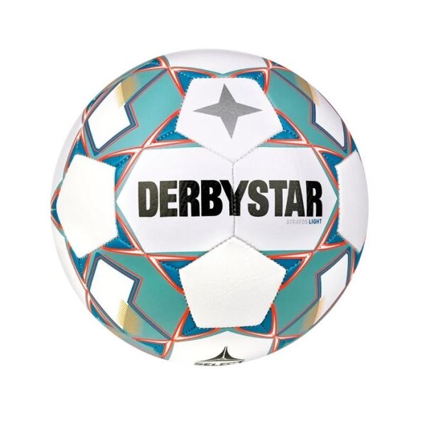 Derbystar Stratos Light v23 Fußball Kinder - weiss/blau/orange