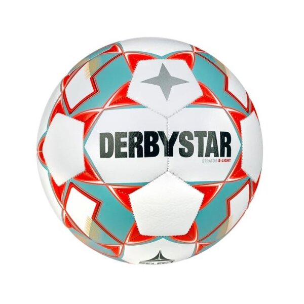 Derbystar Stratos S-Light v23 Fußball Kinder - weiss/blau/orange