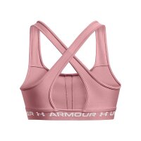Under Armour Crossback Mid Sport BH Damen - rosa/weiß- XS