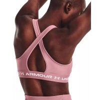 Under Armour Crossback Mid Sport BH Damen - rosa/weiß- XS