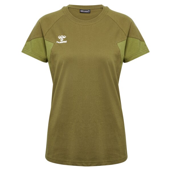 hummel Hmltravel T-Shirt S/S Damen - military olive - XS