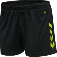 hummel Hmlcore Xk Poly Shorts Damen - black/lime popsicle