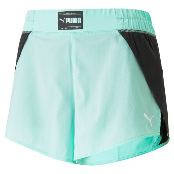Puma Fit Fashion Woven Flow Shorts Damen - türkis/schwarz-XS