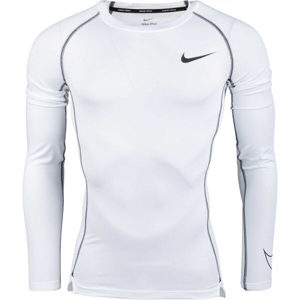 Nike Pro Langarm Funktionsshirt Herren - weiß-XL
