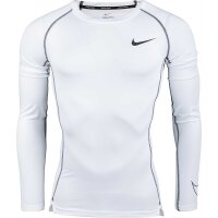 Nike Pro Langarm Funktionsshirt Herren - wei&szlig;-XL