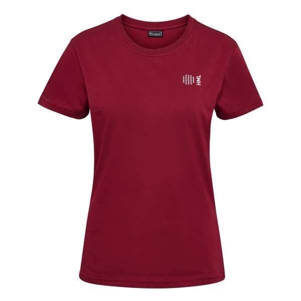 hummel hmlCOURT Cotton T-Shirt Damen - rhubarb
