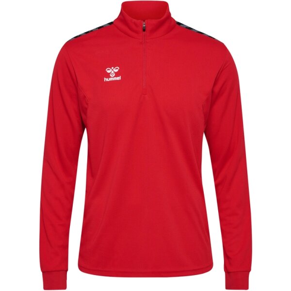 hummel Hmlauthentic Half Zip Sweat Herren - true red - XS