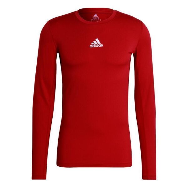 adidas Techfit Compression Langarm Shirt Herren - rot L