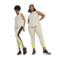 Puma Fit Train Strong 7/8 Leggins Damen - beige/schwarz/gelb -S