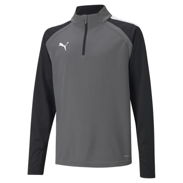Puma teamLIGA Trainingstop Kinder - grau/schwarz/weiß-116