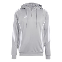 adidas Tiro 24 Half-Zip Hoodie Herren - grau/weiß - M