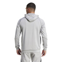 adidas Tiro 24 Half-Zip Hoodie Herren - grau/weiß - M