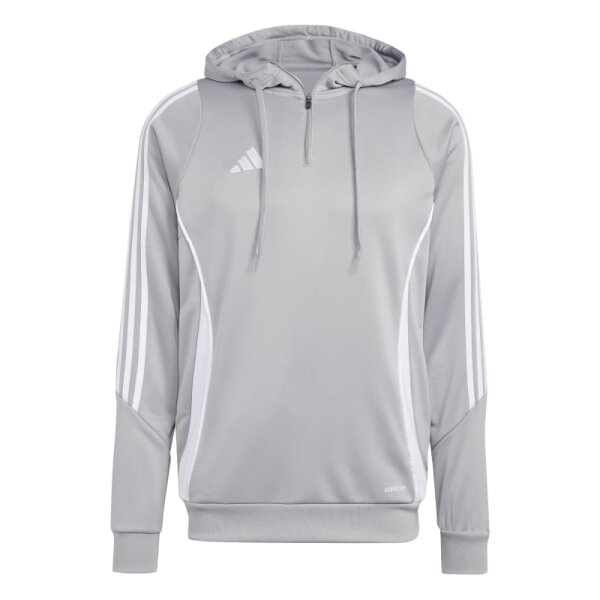 adidas Tiro 24 Half-Zip Hoodie Herren - grau/weiß - 2XL