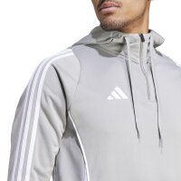 adidas Tiro 24 Half-Zip Hoodie Herren - grau/weiß - 2XL