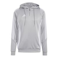 adidas Tiro 24 Half-Zip Hoodie Herren - grau/weiß - 3XL