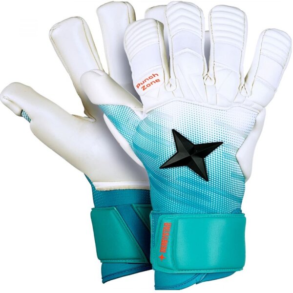 Derbystar Attack Protect XP19 v23 Torwarthandschuhe Kinder - weiß/türkis/schwarz-2