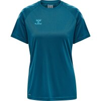 hummel Hmlcore Xk Core Poly Tee S/S Damen - blue coral - S
