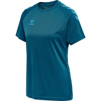 hummel Hmlcore Xk Core Poly Tee S/S Damen - blue coral - M