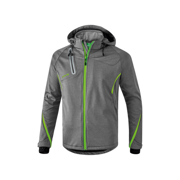 Erima Softshelljacke Function Herren - grau melange/green gecko - S