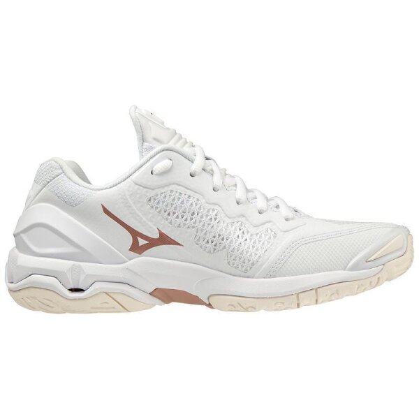 Mizuno Wave Stealth V Handballschuhe Damen - weiß/rot